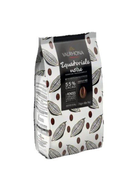 Valrhona Équatoriale Noire 55% Dark Couverture Chocolate Feves
