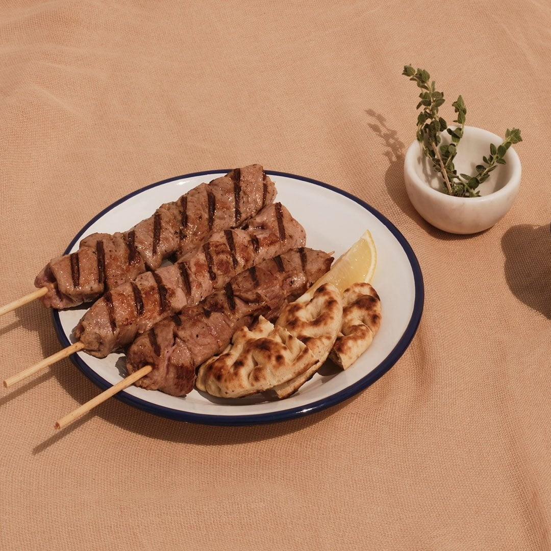 Authentic Lamb Souvlaki Skewers